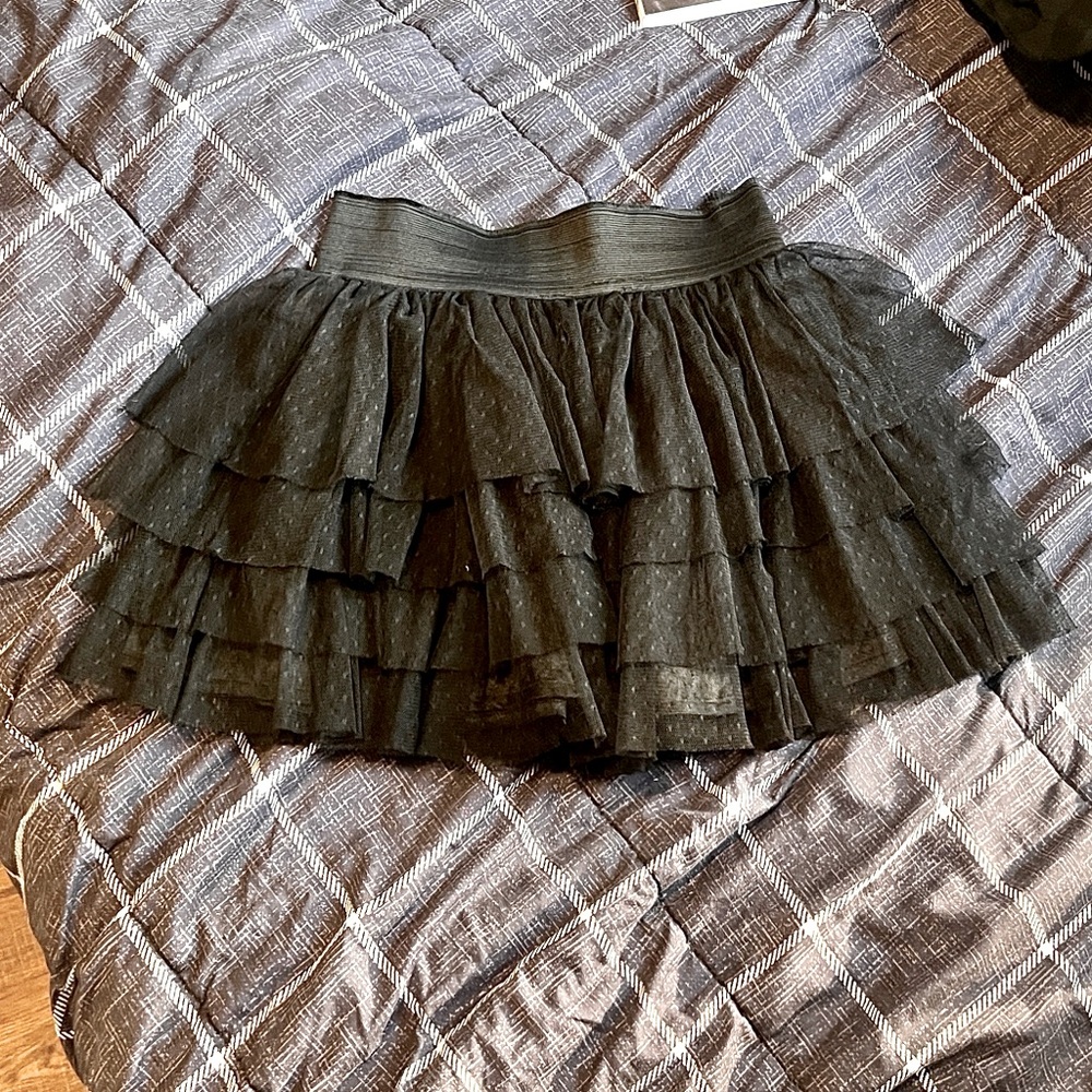 Black Layered Mini Skirt Tutu